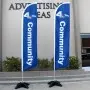 Custom Double Sided Windless Feather Flag 