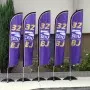 Custom Double Sided Windless Feather Flag 