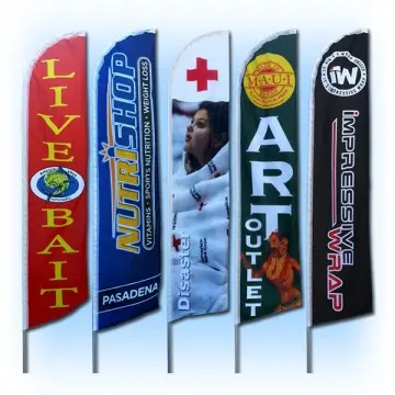 Custom Windless Advertising Feather Flag 