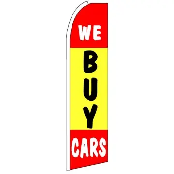 We Buy Cars - Advertising Feather Flag Banner