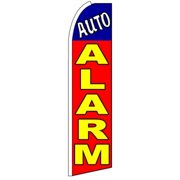 Auto Alarm - Red Advertising Feather Flag Banner