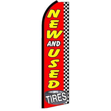 New & Used Tires - Advertising Feather Flag Banner