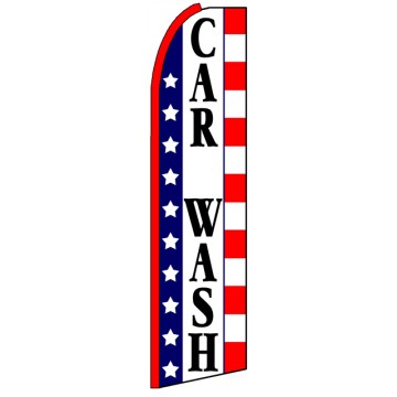Car Wash - Stars Advertising Feather Flag Banner Car Wash - Stars Advertising Feather Flag Banner