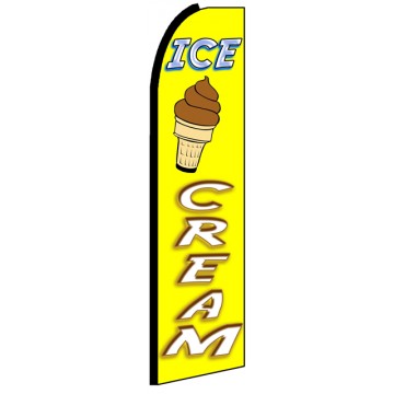 Ice Cream - Advertising Feather Flag Banner Ice Cream - Advertising Feather Flag Banner