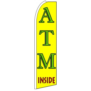 ATM Inside - Advertising Feather Flag Banner ATM Inside - Advertising Feather Flag Banner