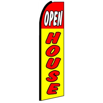 Open House - Yellow Feather Flag Banner Open House - Yellow Feather Flag Banner