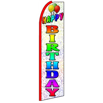 Happy Birthday - Advertising Feather Flag Banner