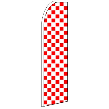 Red & White Checkers - Feather Flag Banner